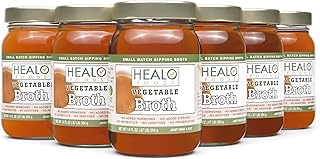 Healo Foods All Natural Vegetable Broth - High Protein, Zero Fat, Gluten...
