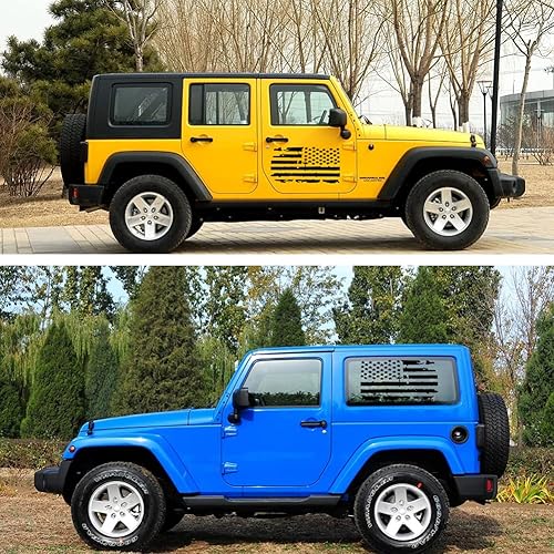 Miniatura 8 de Calcomanía de vinilo de 23.6 pulgadas con diseño de bandera estadounidense envejecida para puerta trasera, calcomanías de vinilo con diseño de rayas