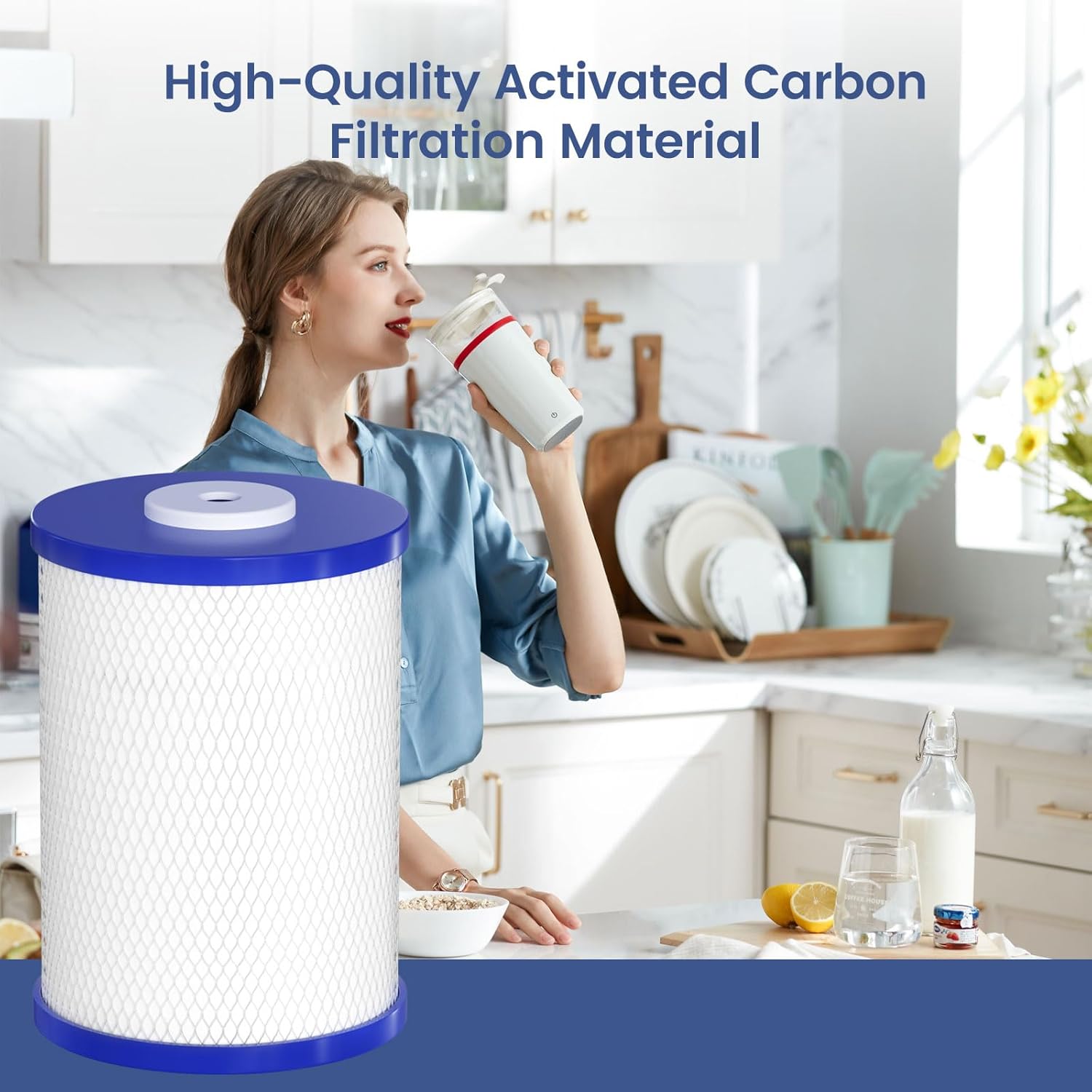 0.5 Micron Coconut Shell Activated Carbon Water Filters Compatible with Royal Prestige Frescapure 4000, 4500, 5000, 6000 CT, 6000 UC, WF0705 Water Filter Systems, 750 GPD Life Span 2 Pack