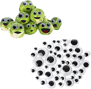 100 PCS Googly Eyes, Googly Eye Wiggly Eyes Stick On Googly Eyes Self Adhesive Big Googly Eyes Wobbly for Arts & Crafts Supplies for Kids Small, Medium & Large Googly Eyes for DIY Scrapbooking Crafts