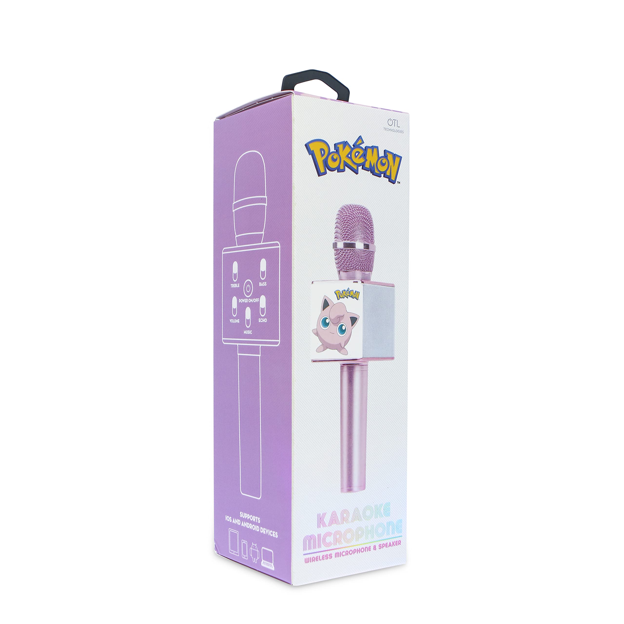 OTL Technologies PK0895 Pokemon Jigglypuff bezprzewodowy mikrofon do karaoke z głośnikiem