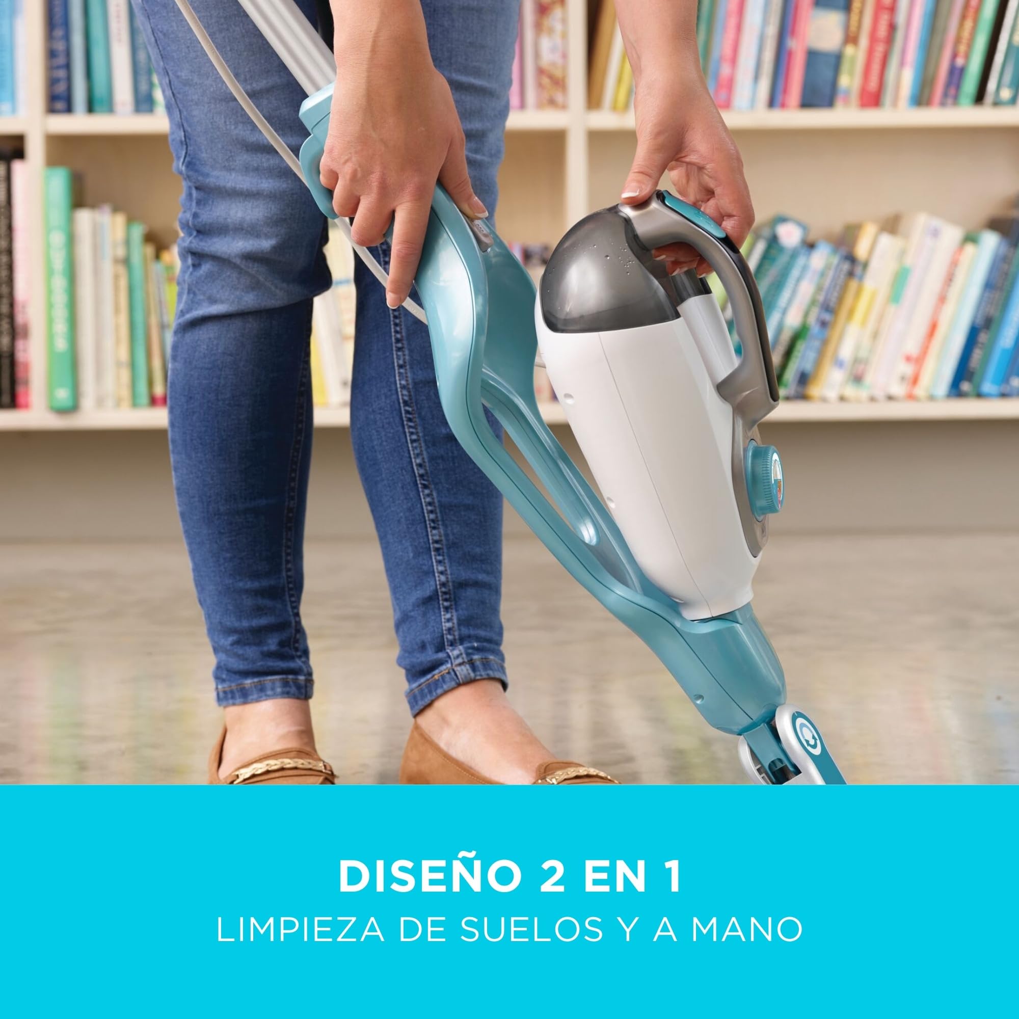 BLACK+DECKER Fregona de vapor 2 en 1 con guante limpiador de mano SteaMitt y 11 accesorios, BHSM166DSM-QS