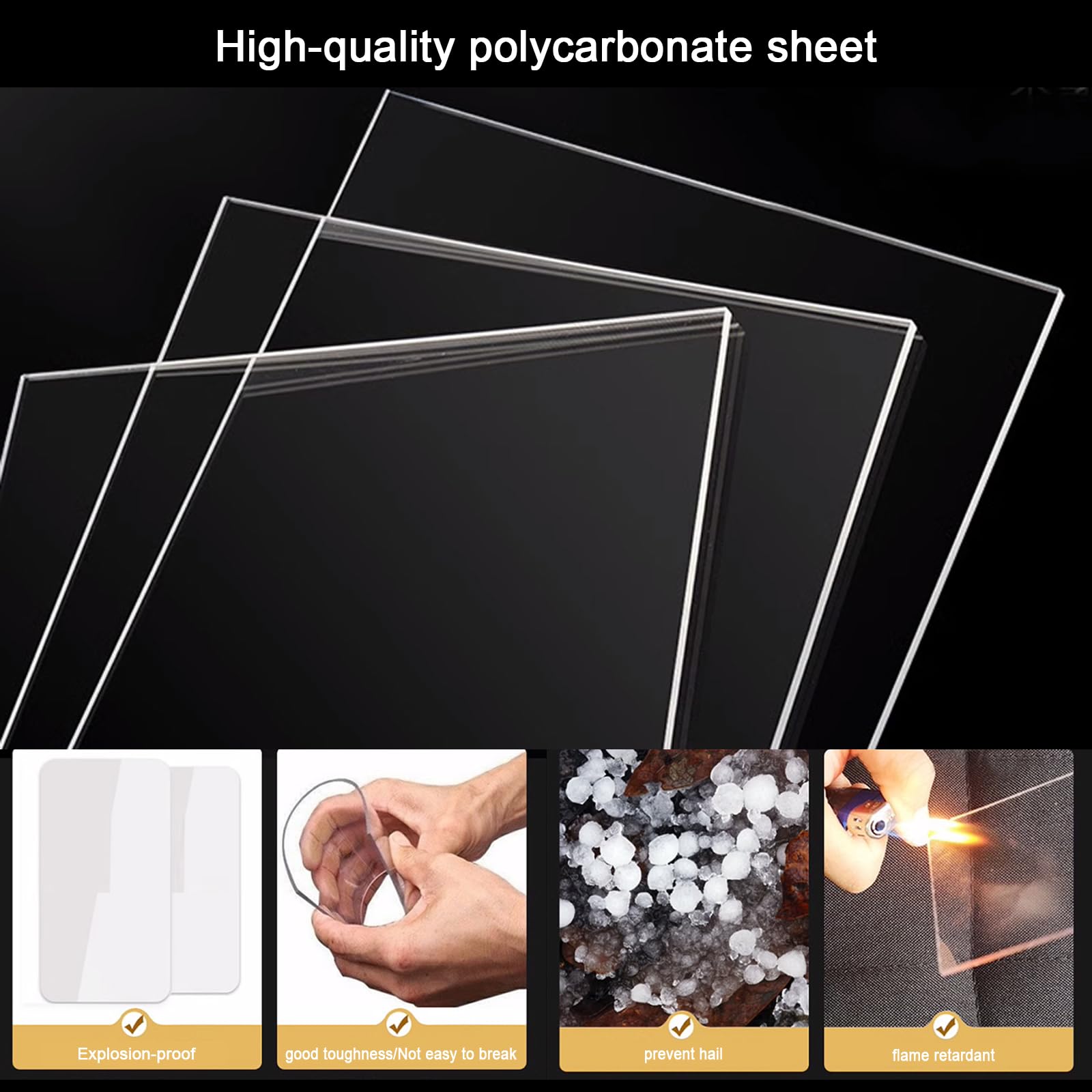 Marquesina para Puertas de Aleación de Aluminio para Fregadero,Cubierta de Policarbonato Transparente,Toldo de Entrada de Porche,Dosel de Techo,Marquesina Puerta Exterior (60x170cm/24"x67")