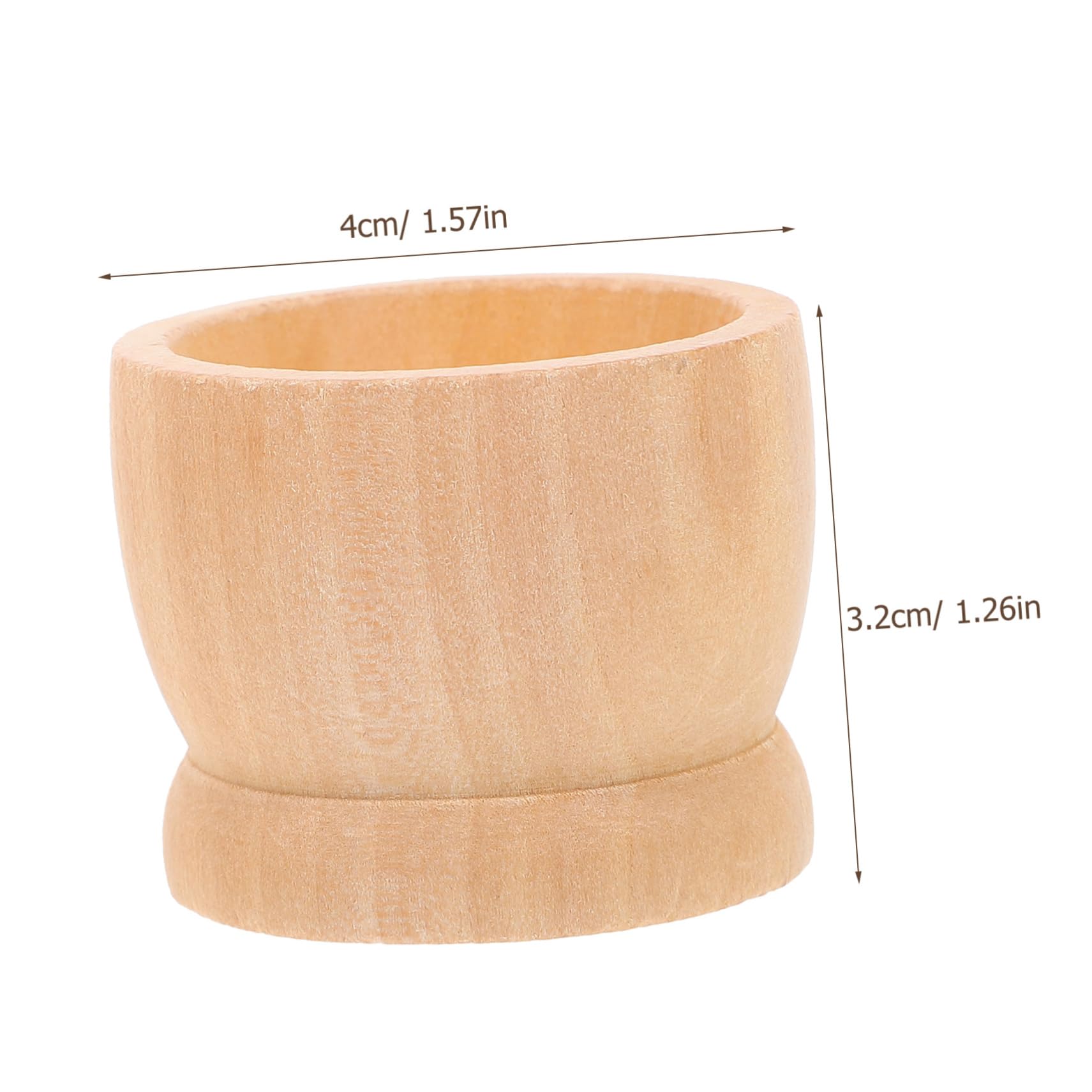COHEALI 15pcs Easter Eggs Cup Holder Egg Bases Eggs Holding Stand DIY Unfinished Eggs Holder DIY Blank Egg Stand Creative Eggs Cup Children DIY Egg Cup Breakfast Egg Holder DIY Supply Wood
