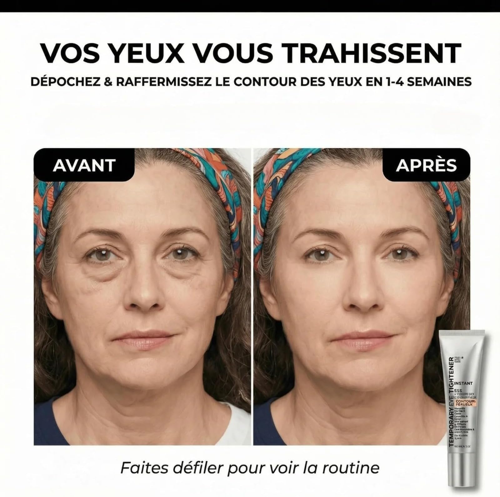 Lote de antiarrugas Instant Firm, para Ojos y Líneas Finas con 1 Cepillo | Reafirmante instantáneo contorno de ojos, atenúa bolsas, arruguitas y patas de gallo, fórmula ligera adecuada para todos