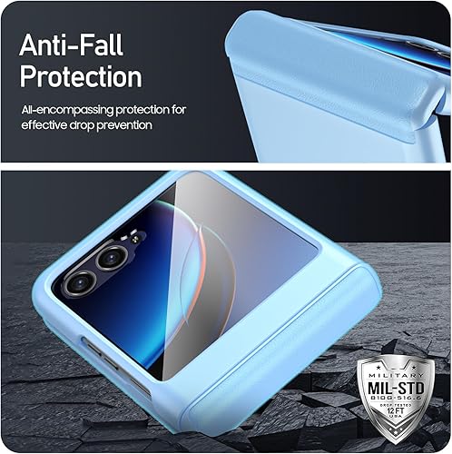 Miniatura 5 de Funda para Motorola Razr Plus 2023, protector de pantalla integrado y protección de bisagra y funda ultradelgada de policarbonato mate a prueba de