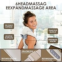 Vista 5 de Therapexa Neck & Shoulder Massager, Back Massager for Pain Relief Deep Tissue,Massager for Neck and Shoulder Pain,Back Massager with Heat. (Gray)