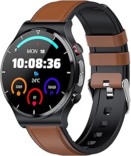 NOETS Smart Watch Android Phones Body Temperature/Respiratory Rate Monitoring IP68 Waterproof Activity Tracker Heart Rate,Sleep Monitor,7 Sports Modes,(Brown)
