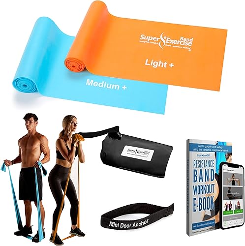 Miniatura 18 de Resistance Bands for Working Out | 7Ft Long Resistance Bands |Super Exercise Bands with Carry Pouch and Door Anchor I Latex Free Workout Bands