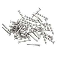 Vista 17 de Uxcell M3-0.5 x 4 mm 50 piezas Tornillos de cabeza plana redonda 304 Acero inoxidable Phillips Drive Tornillos de máquina Herramienta de sujeción