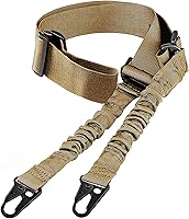 Vista 9 de Bengor - Eslinga tradicional de dos puntos con soportes de accesorios, ajustable extra larga para rifle con 2 soportes giratorios QD de 1.25