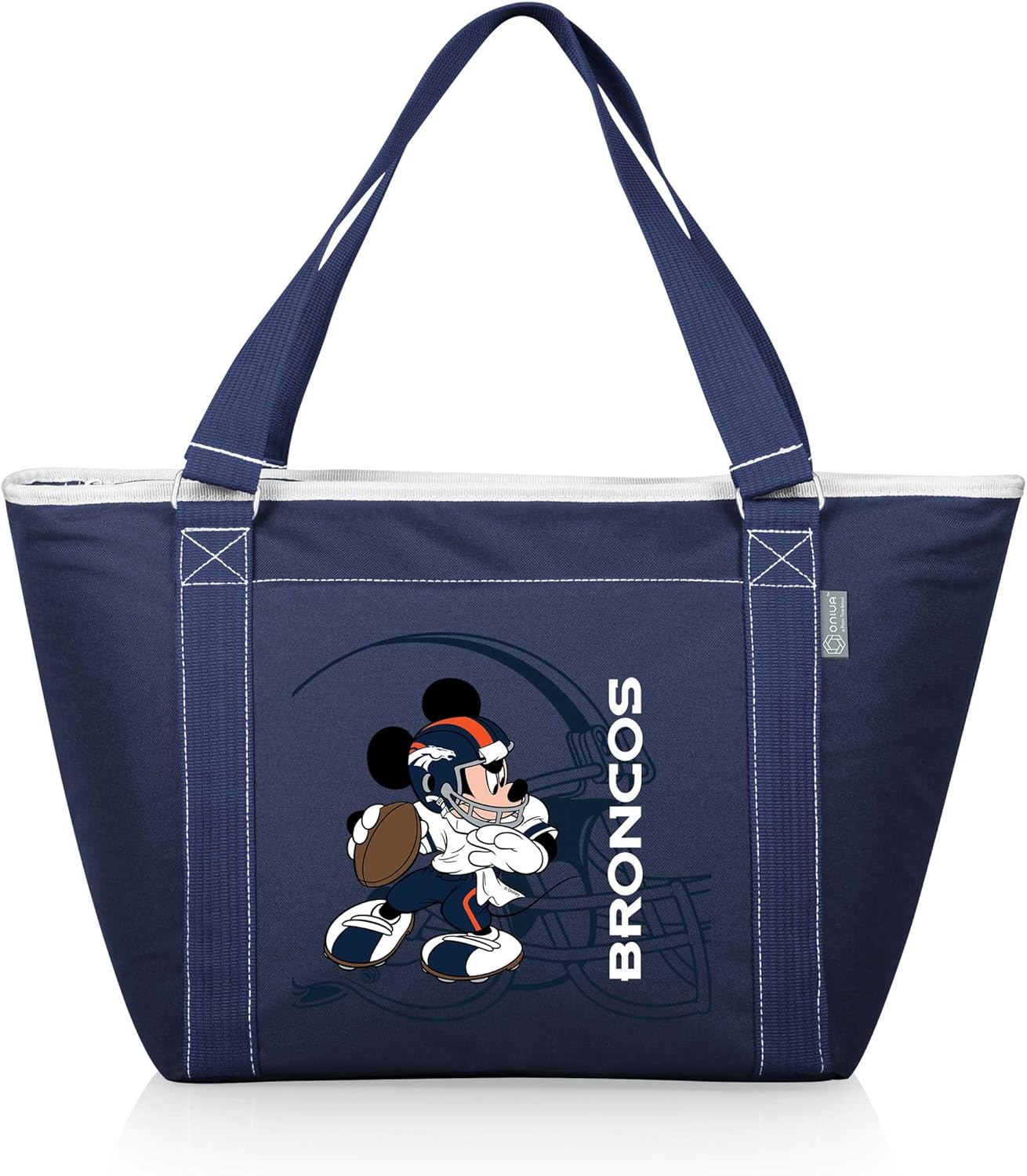 NFL Mickey Denver Broncos Topanga Tote Cooler Bag - Soft Cooler Bag - Picnic Cooler, (Navy Blue)