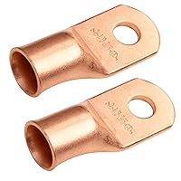 Vista 460 de SELTERM - 2 terminales de anillo resistentes para cable de batería, calibre 4 AWG, pernos de 3/8 pulgadas, terminales de calibre 4, ojales de cobre