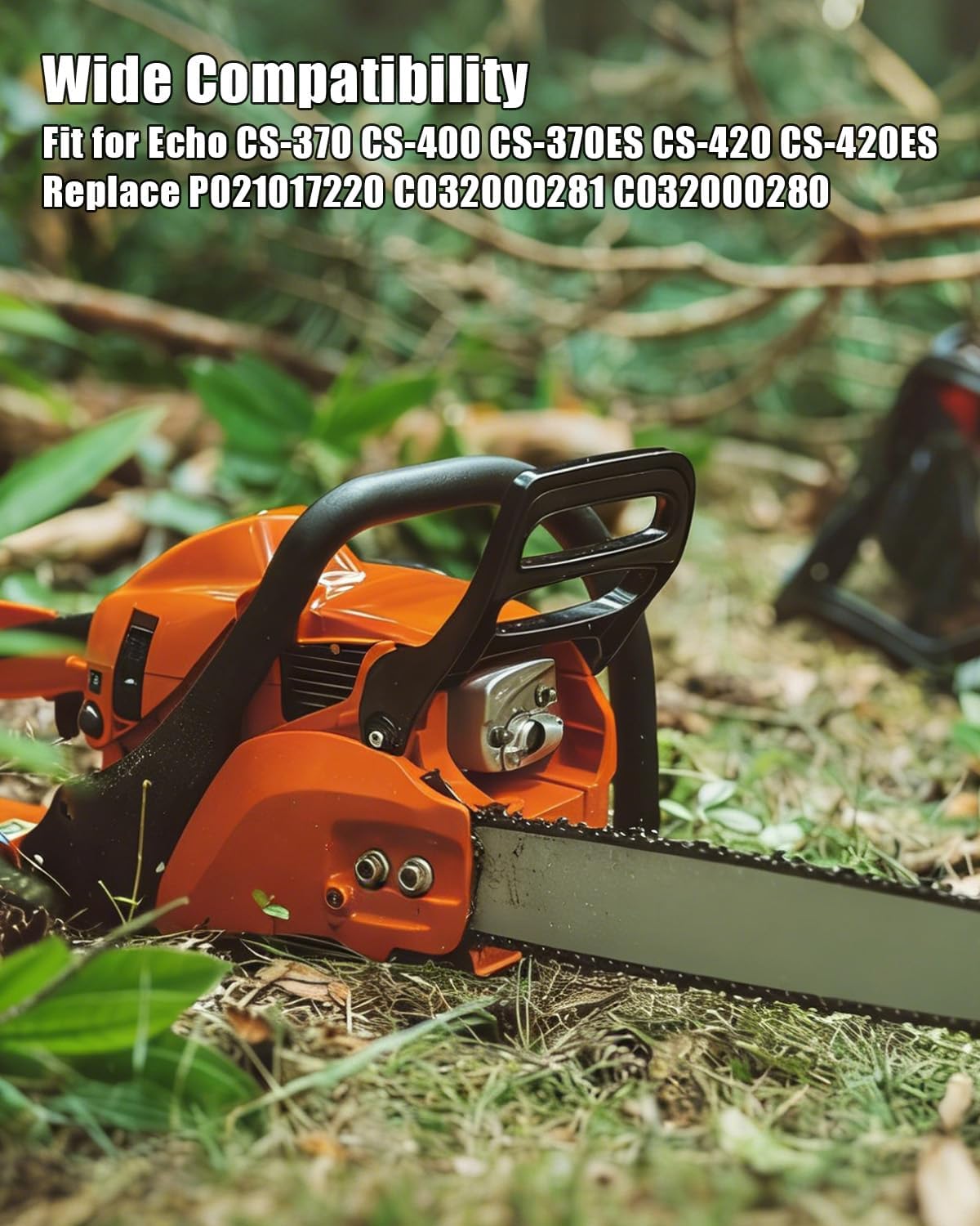 Chainsaw Chain Brake Assembly with Bar Nuts Fit for Echo CS-370 CS-400 CS-370ES CS-420 CS-420ES Chainsaw Replace P021017220 C032000281 C032000280