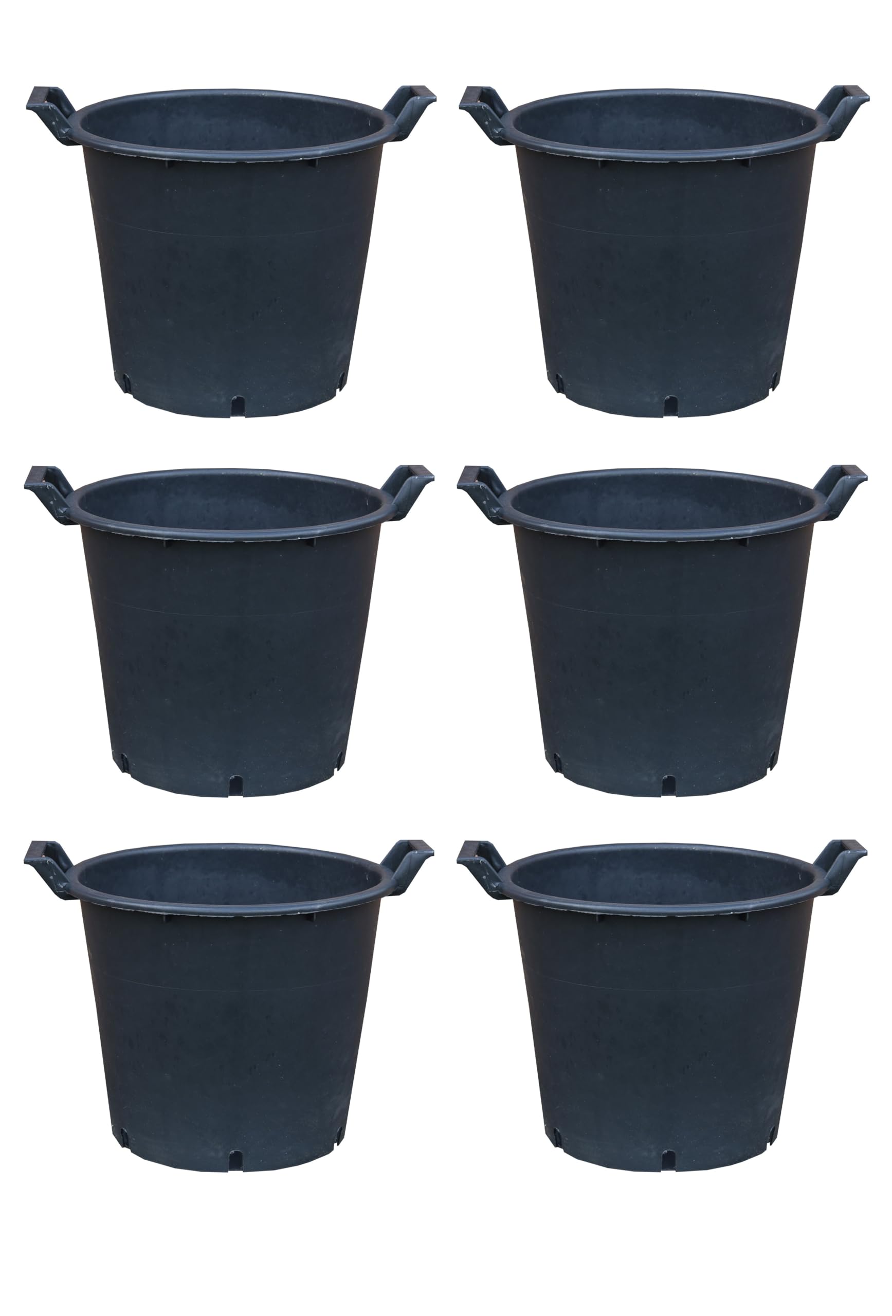 30L Heavy Duty Large Garden Pot with Sturdy Handles – UV Stable, Frost Resistant, Lightweight Container for Trees, Shrubs, Veg, and Garden Waste 6x by Thompson and Morgan (6)