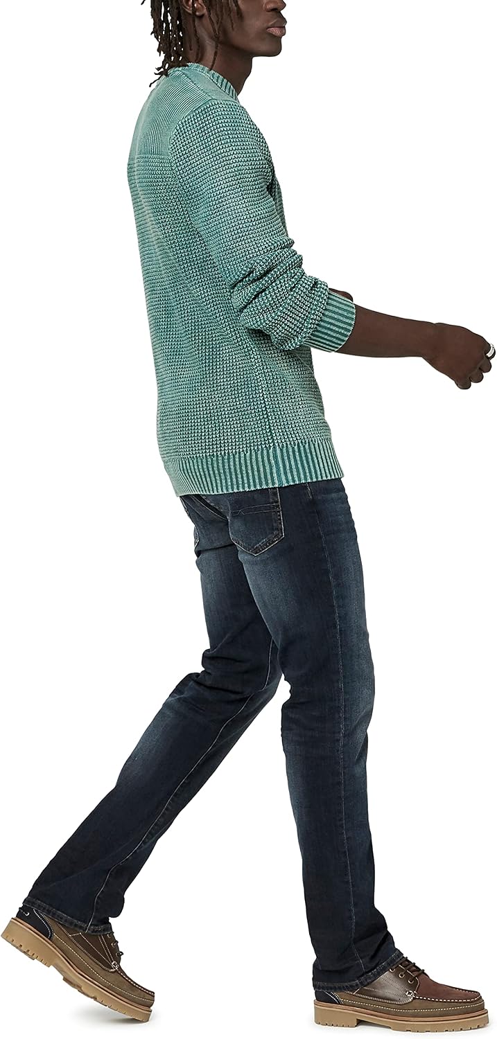 Buffalo David Bitton Men's Textured Crew Knit Washy Sweater