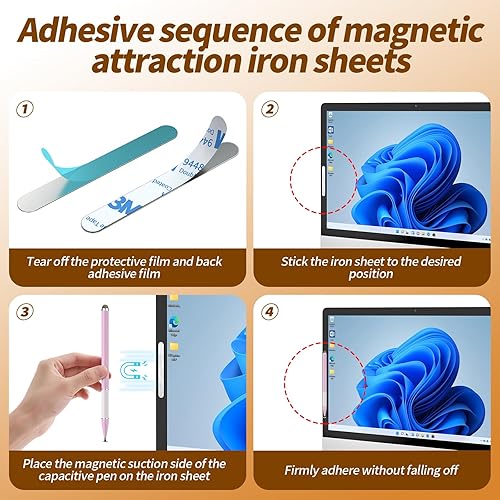 Miniatura 3 de Bopomofo Lápiz Stylus para Pantalla Táctil, 5 PCS Lápiz Stylus Magnético 2-en-1 de Alta Sensibilidad y Precisión, Diseño de Cuerpo de Lápiz