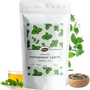 Oxify Organic Peppermint Leaves Herbal Loose Tea- 16 oz 16 oz, Peppermint