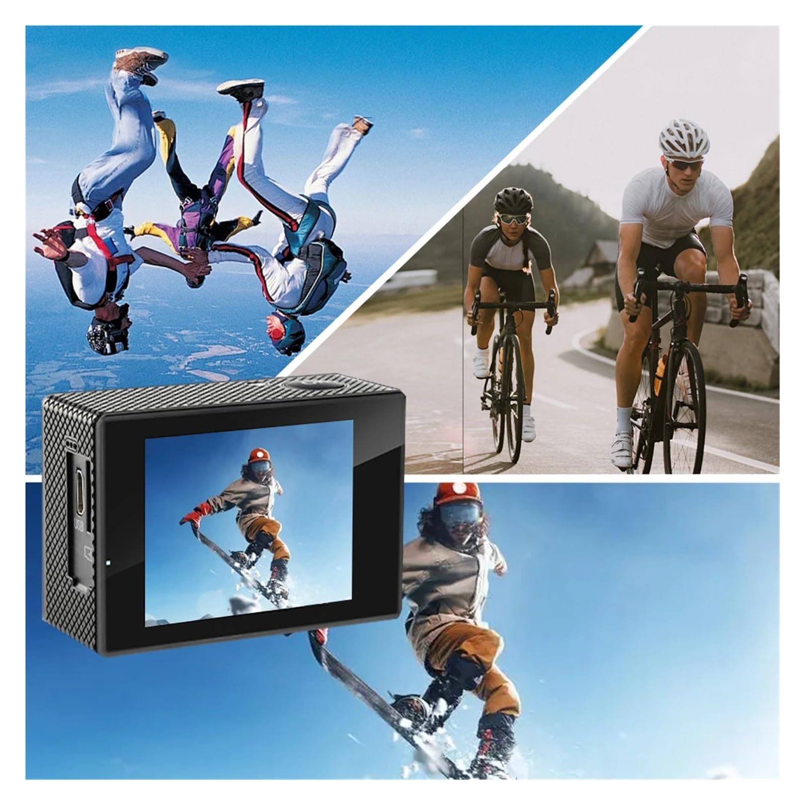 4K Macchina Fotografica di Azione 1080P/30FPS WiFi 2.0 "170D Subacquea Casco Impermeabile Videocamera Registrazione Telecamere Sportive Mini cam esterna
