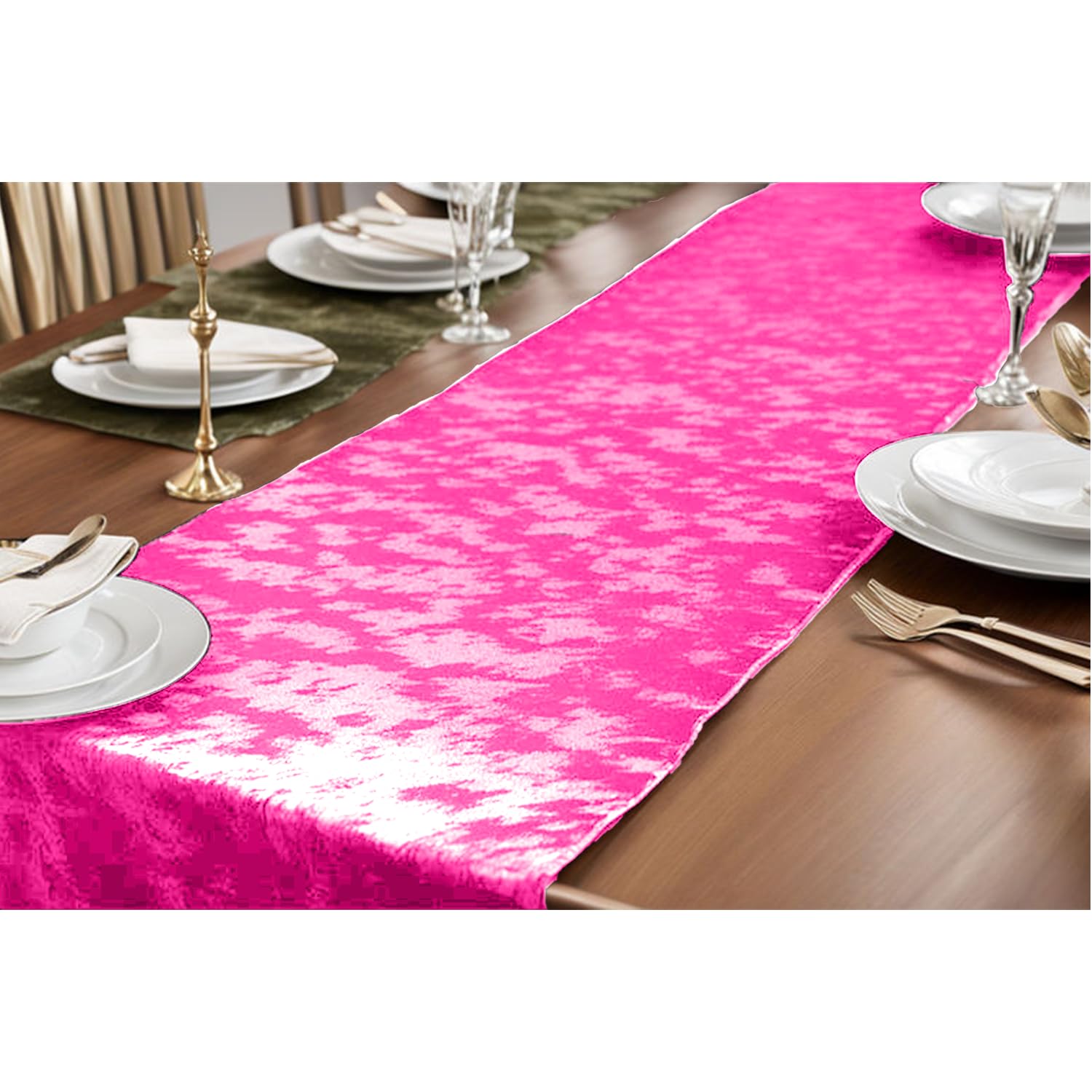 Elegant Event Essentials, Crushed Velvet Party Long Table Runner, for Spring Party Wedding, Reception, Banquet - Image 3
