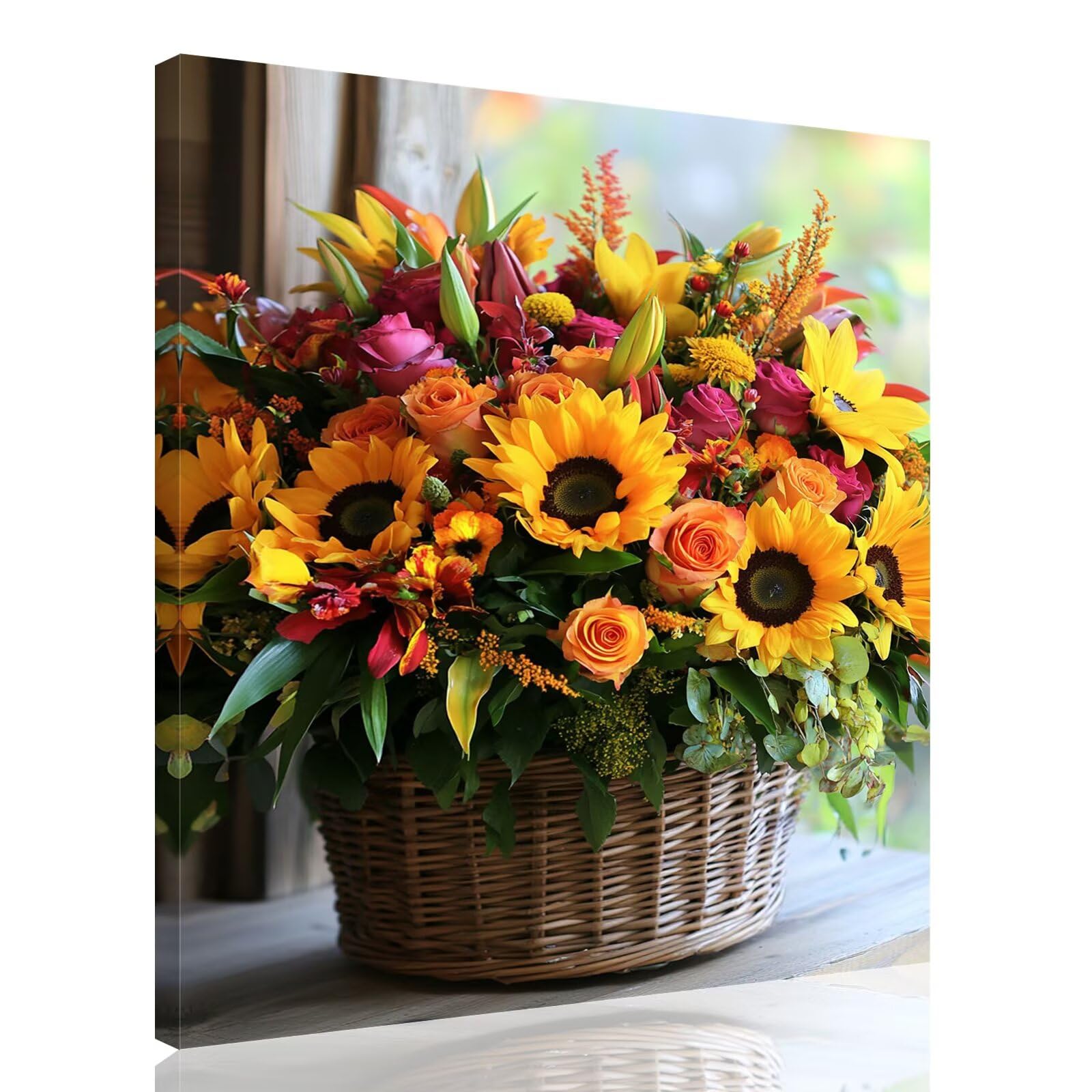 Dipingere Con i Numeri Adulti Fiore Dipingere con i Numeri con Telaio 70 x 100 cm,Autunno Paint by Numbers con Vernici e Pennelli, Kit di Pittura a Olio Fai-da-Te per Decorazioni Casa Regalo,kk-1049