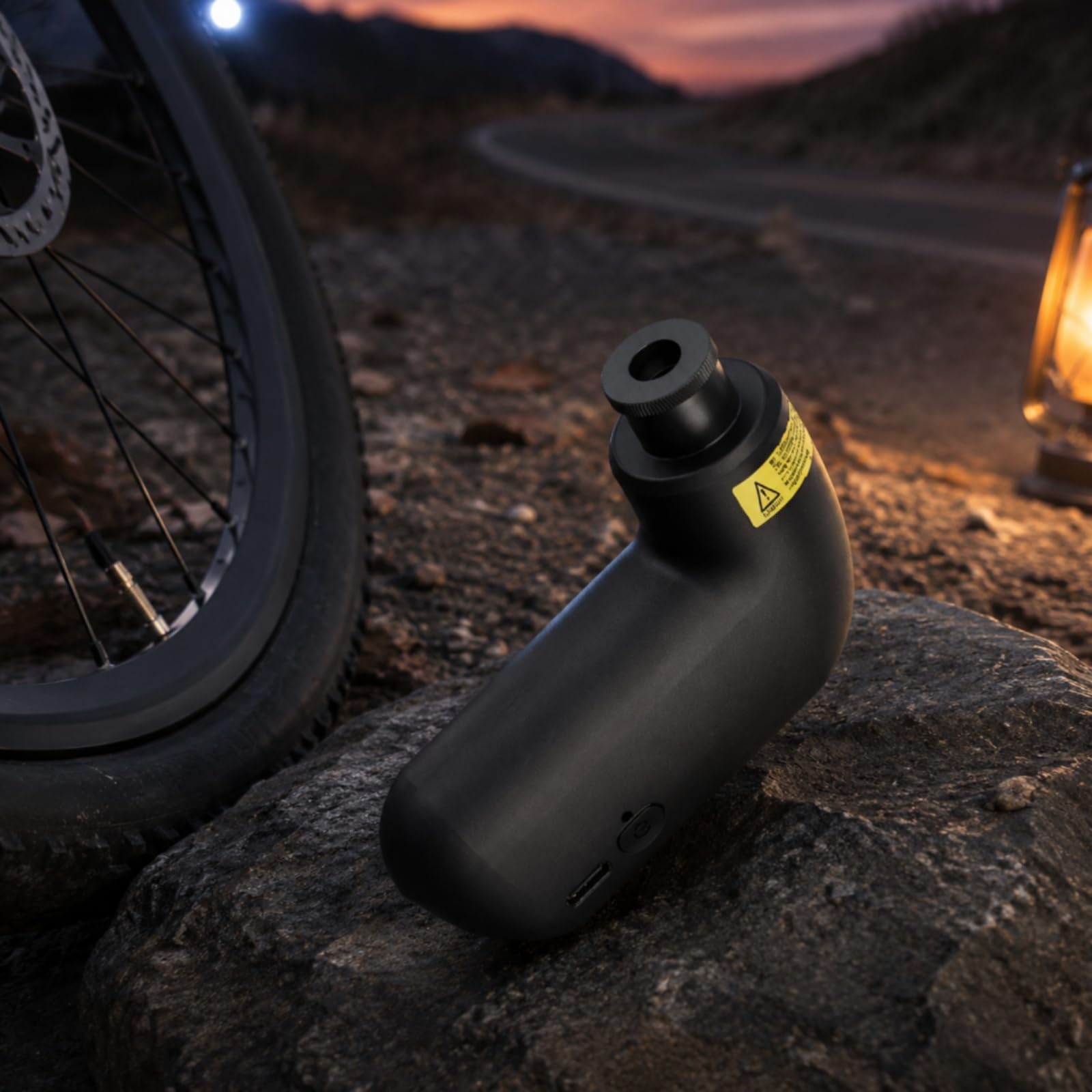 Amagogo Pompe à Air Vélo Mini Pompe Gonfleur Compresseur Compacte et Légère avec Moteur Intégré 100 Psi Tête Compatible Presta et Batterie 300 Mah USB C