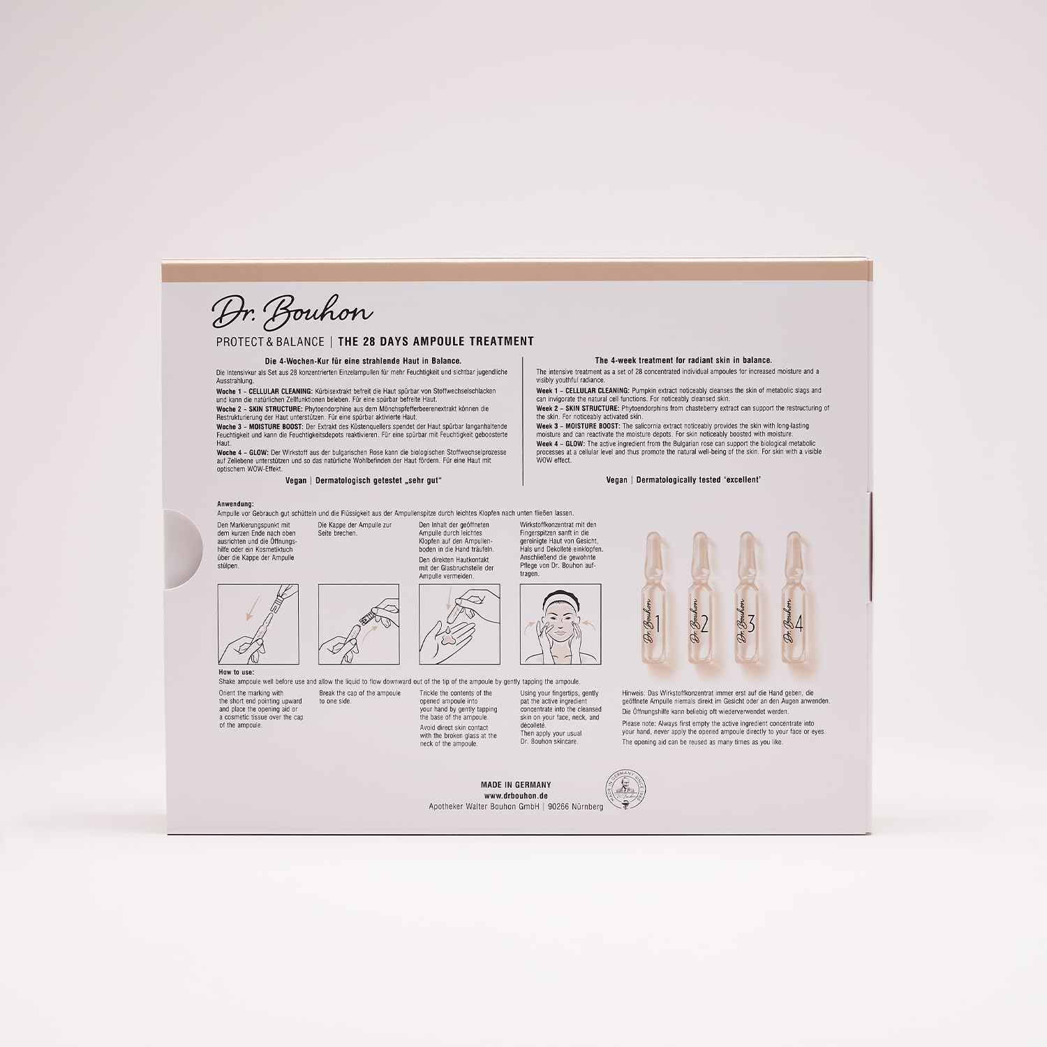 The 28 Days Ampoule Treatment (28 x 2ml) - 4-Wochen-Kur mit Oligo-Hyaluronsäure & FEMINAGE™ - feuchtigkeitsspendend, straffend & regenerierend - vegan & dermatologisch getestet