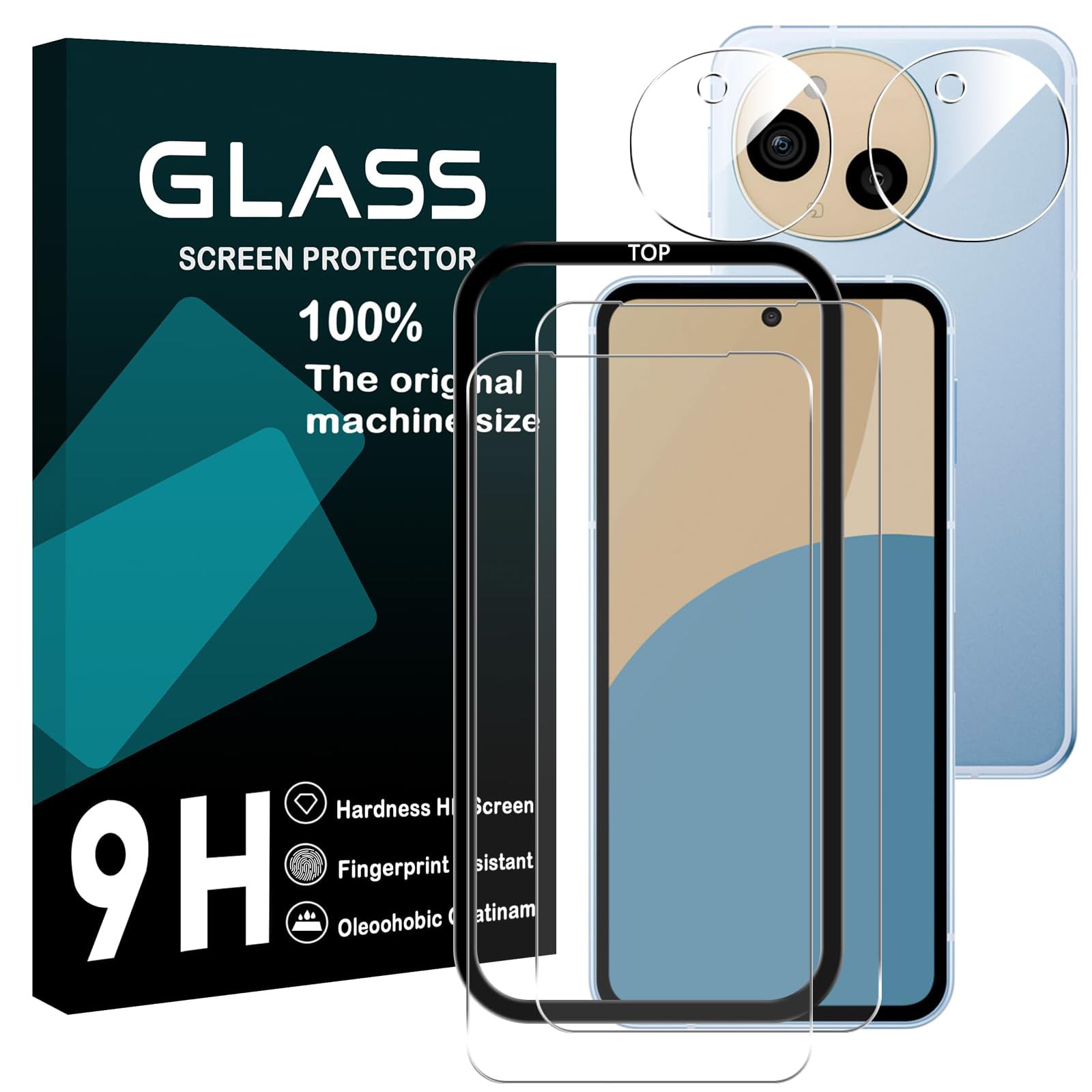 対応 AQUOS Sense 9 SH-53E SHG14 SH-M29 ガラスフイルム ガイド枠付き 【2+2 枚セット-国産AGC旭硝子 】 対応 アクオスセンス9 フイルム 【2枚】+ レンズフィルム 【2枚】 あくおすせんす9 液晶保護フィルム 強化ガラス レンズ保護 【 硬度9H 耐衝撃 飛散防止 気泡ゼロ 高感度 指紋防止 ラウンドエッジ加工】 TZ-SEN9TM221