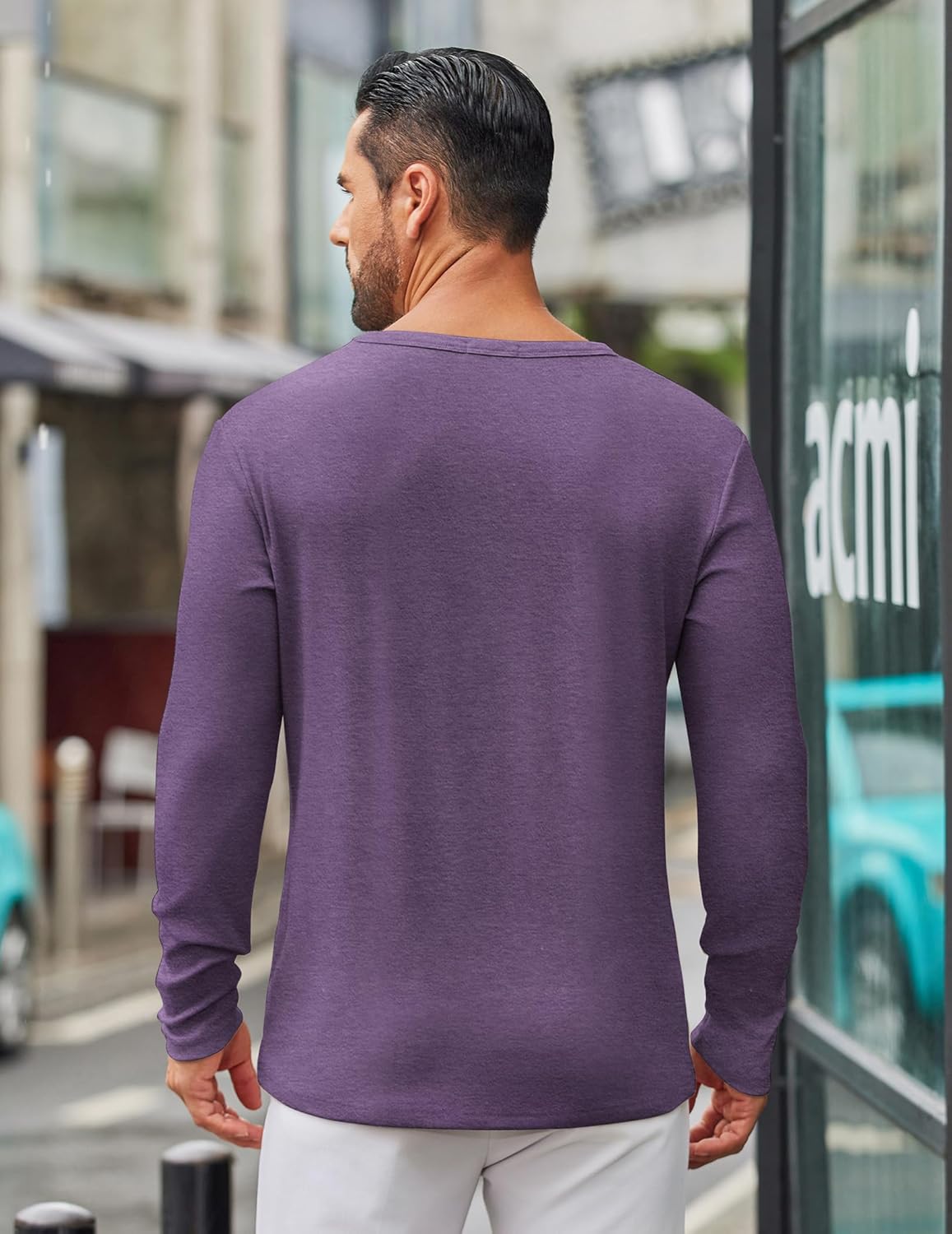 COOFANDY Men's Long Sleeve Tee Shirts Crew Neck T Shirt Solid Casual Basic Tees Soft Stretch T-Shirts - Image 5