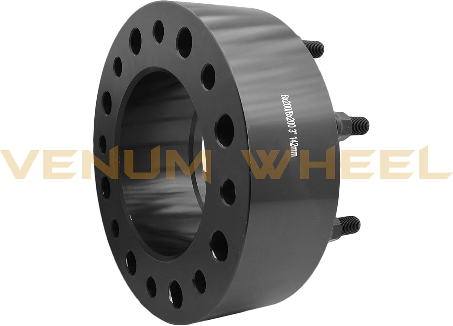 2 Pc 8x200 MM (Rear ONLY) Black Hub Centric Wheel Spacers Adapters 3" Thick M14x1.5 Compatible with 2005-2020 F-350 Dually (True Hub Centric) in Between Dually Wheels