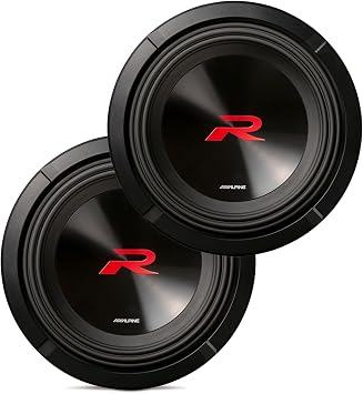Alpine 2X R2-W8D2, R Series 8" Dual 2 Ohm Voice Coil Subwoofers - Pair