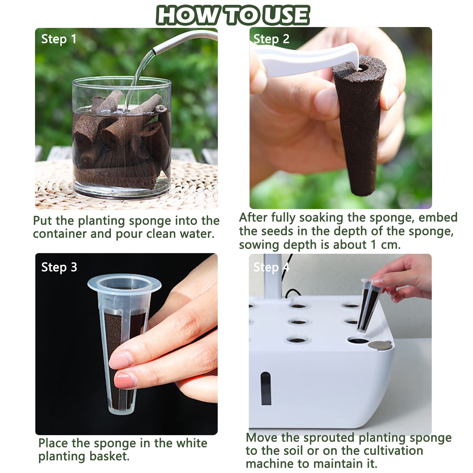 iDOO Accesorios de Hidroponia Kit Completo, Hidroponia, 12 Esponjas de Crecimiento, Kit de 12 Cestas, 12 Tarjetas de Etiqueta, 12 Cúpulas y Nutrientes Sólidos A&B para Sistema de Cultivo Hidroponico iDOO Accesorios de Hidroponia Kit Completo, Hidroponia, 12 Esponjas de Crecimiento, Kit de 12 Cestas, 12 Tarjetas de Etiqueta, 12 Cúpulas y Nutrientes Sólidos A&B para Sistema de Cultivo Hidroponico