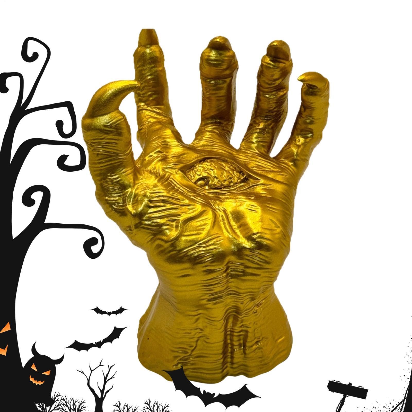 Manos de Halloween de resina realista para ambientar la entrada y estantes en tus fiestas