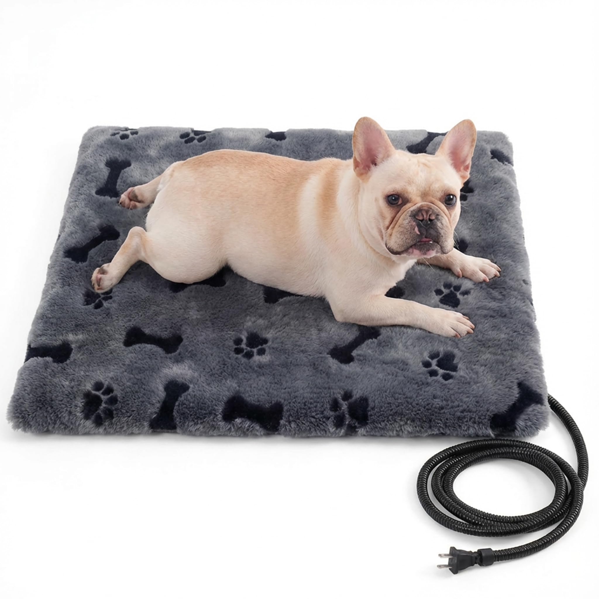 PetTemp Pet Heating Pad for Cats Dogs Indoor & Sheltered Outdoor Waterproof Heated Cat Bed Heated Dog Bed Chew Resistant Cord Constant Temperature