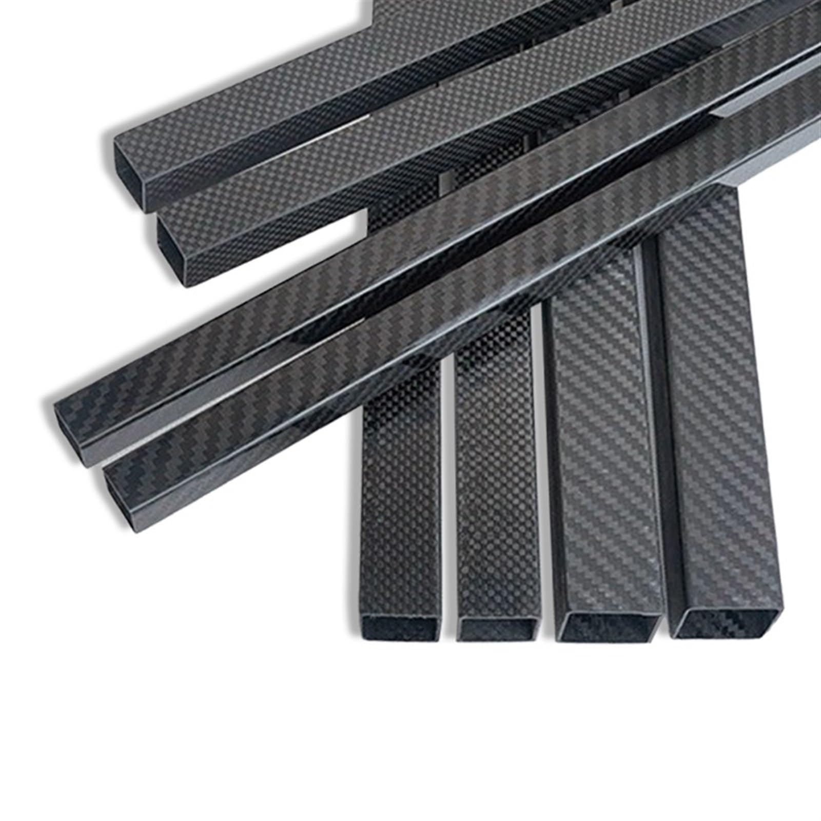 1Pcs Length 500mm OD8mm 10mm 15mm18mm 20mm 22mm 25mm 30mm 35mm 40mm Matte Surface 3K High Strength Full Carbon Fiber Square Tube 3K Carbon Fiber Square(30x30x28mm Plain)