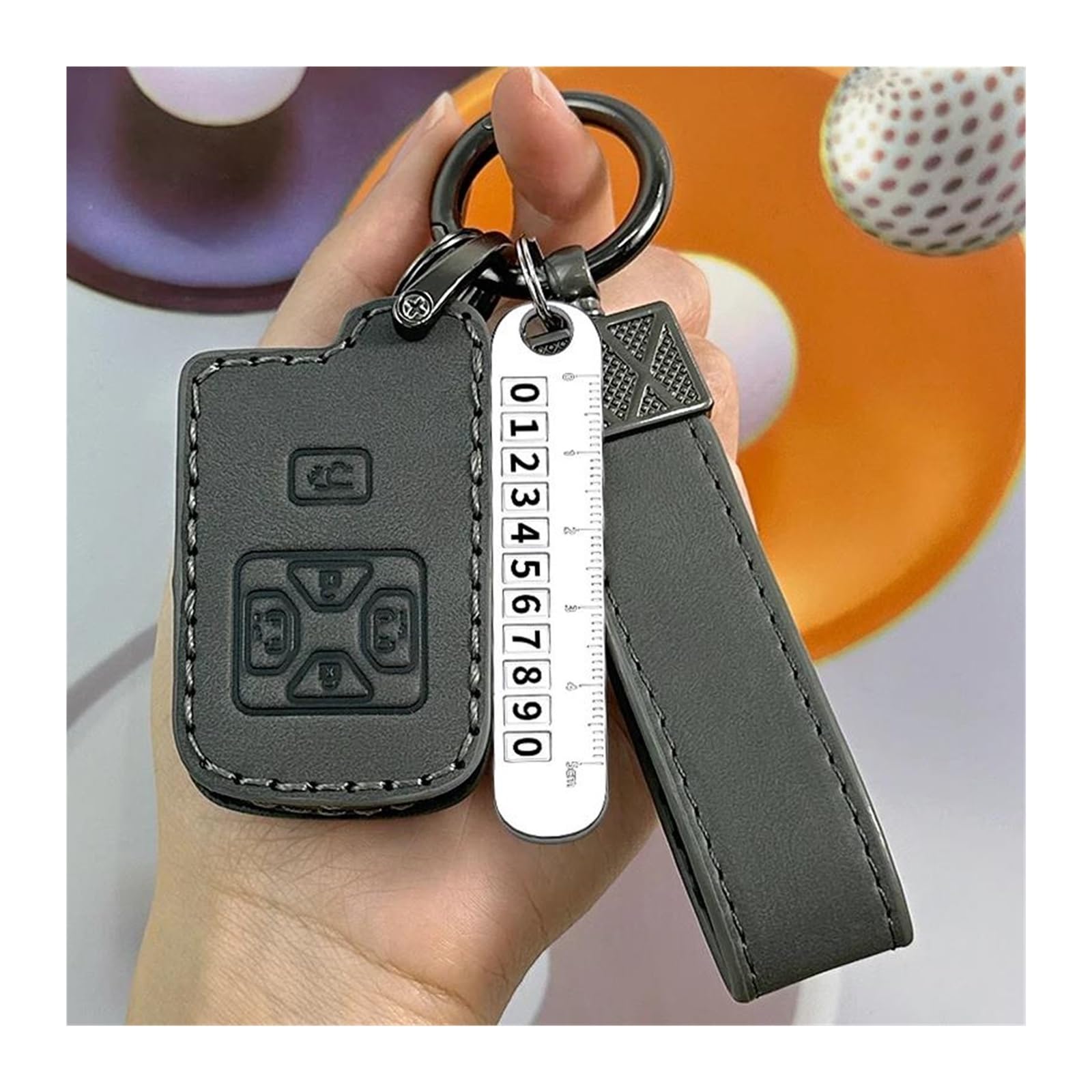 Pompompur Grey For Key A For Toyota For Alphard For Vellfire For Previa For Estima For Isis For Noah For Voxy Fobs Protector Cover 4/5 Buttons Car Key Case Car Key Cover Case(Grey For Key A)