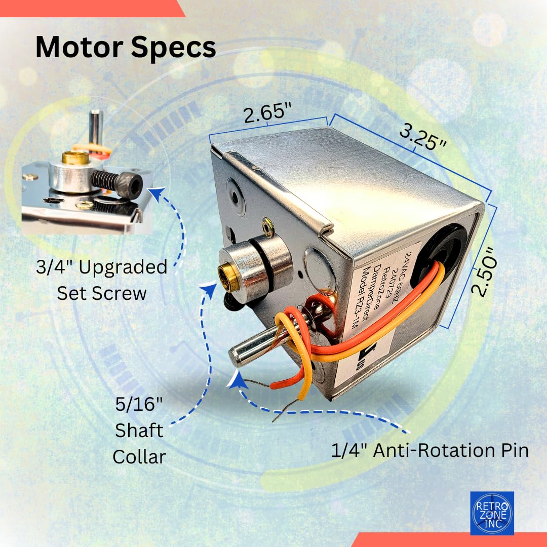 Replacement Damper Motor Actuator for Honeywell ARD ZD M847D 2 Wire Spring Motor RZ3-1MNormally Ships Same Day