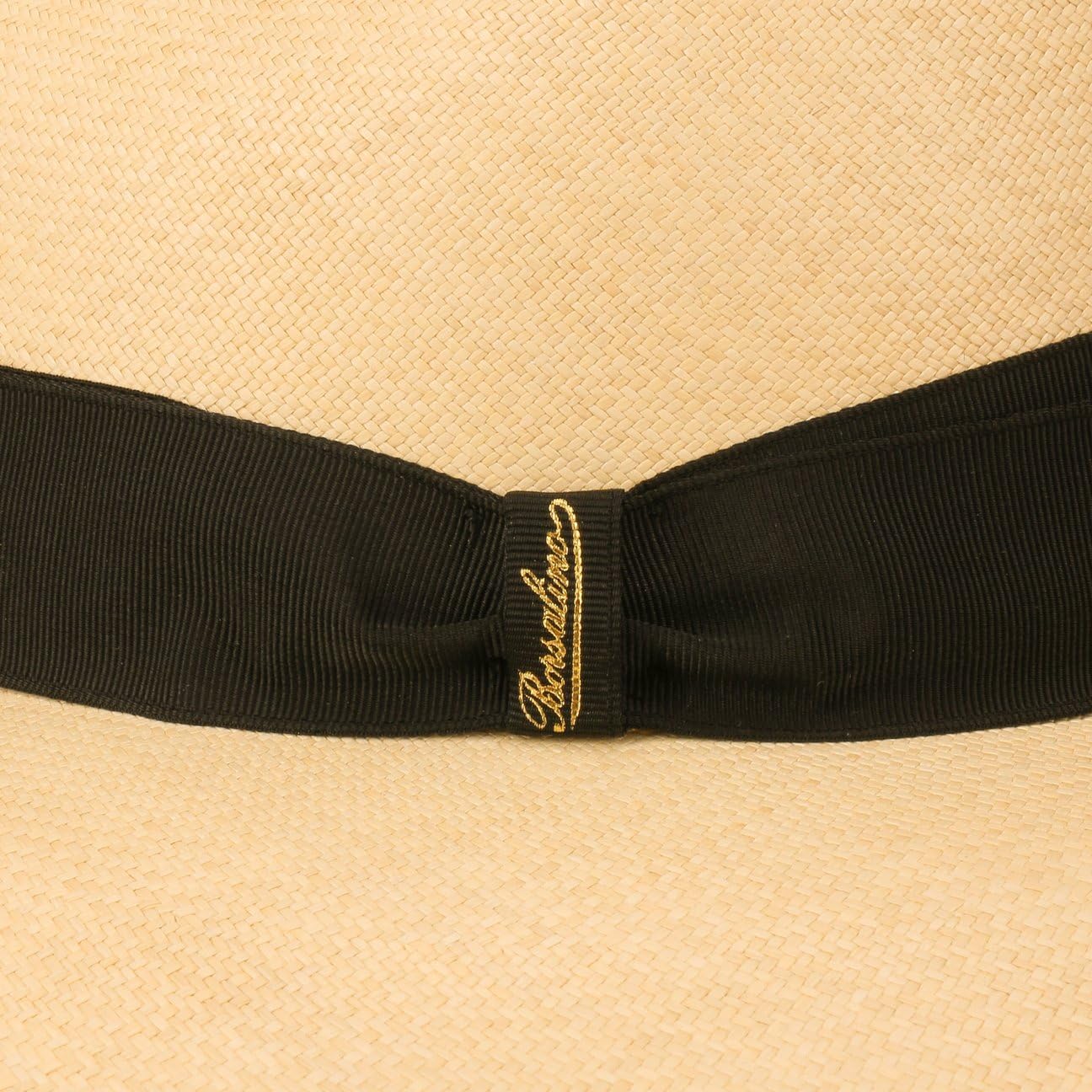 Borsalino Sombrero Bogart Panamá Premium Hombre - Made in Italy de Sol Paja con Banda Grosgrain Primavera/Verano Verano