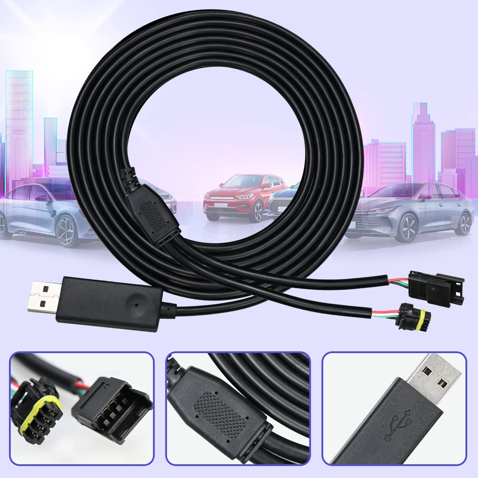 Cable USB/CAN con divisor integrado para Holley EFI Sniper EFI Terminator X, Vanshly (558-443-2)