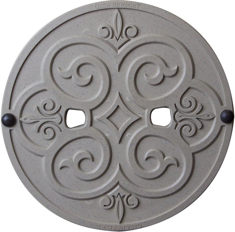 CASA NEWPORT 20-01022 Stone Plastic Skimmer Lid, 9.9-Inch
