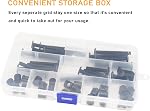 50pcs Crib Hardware Screws, M6 x 20mm/ 30mm/ 40mm/ 50mm/ 60mm Black Hex Socket Cap Bolts Barrel Nuts Assortment Kit for Cot Crib Bed Chairs