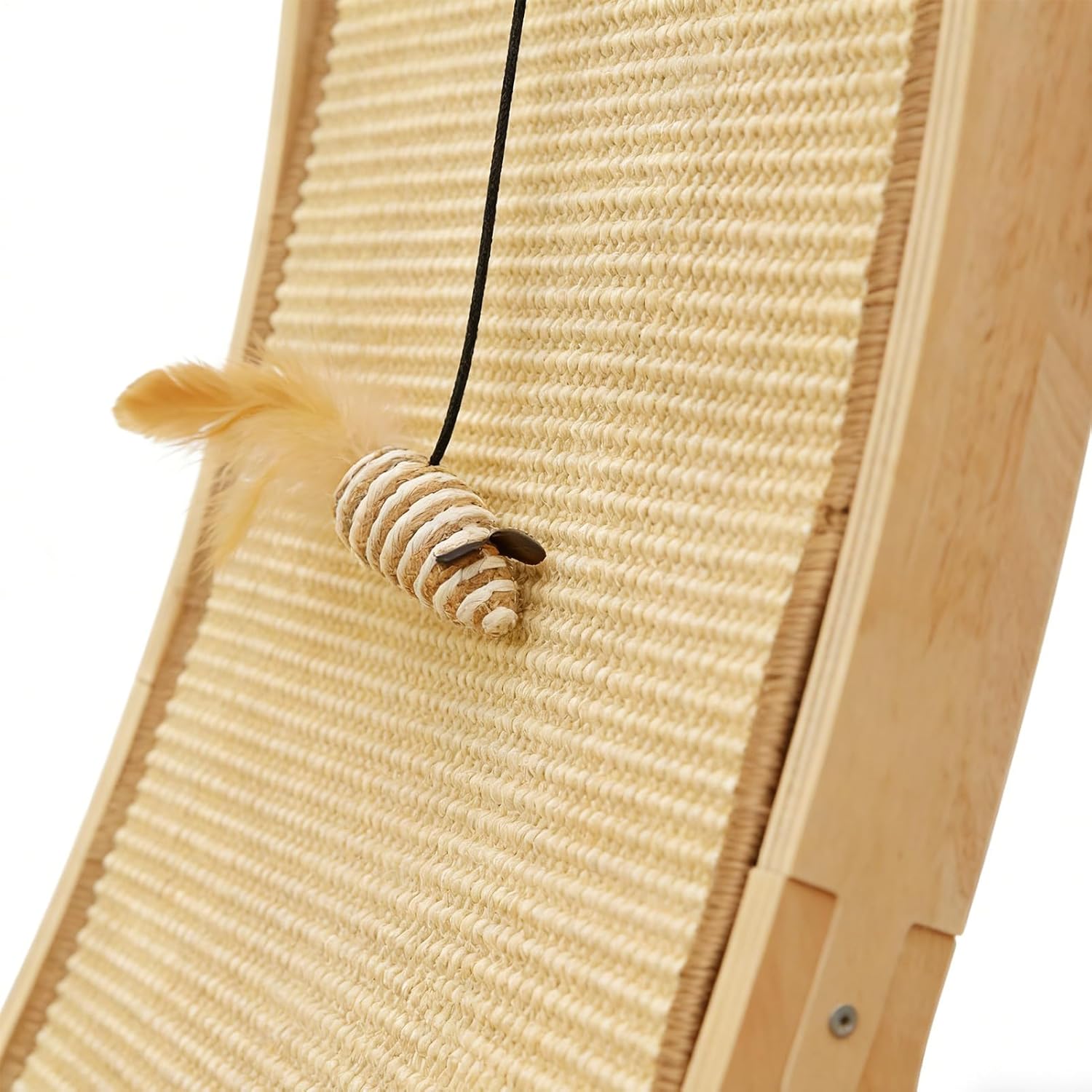 Cat Scratching Pads,Furniture Protector Interactive Pet Toy | Scratch-Resistant Ramp with Toy Ball | for Indoor Home Living Room Pets Kittens Rabbits Puppy Corner Floor