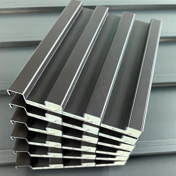 6 12 Packs Metal Roofing Panel, 3 4 5 6 7 Ft Long Aluminum Ceiling Panels Tin Roof with Polycarbonate Fill, All-Weather Cladding of Metal for Patio Sun Room Building12pcs-l 1.7m/5.6ft