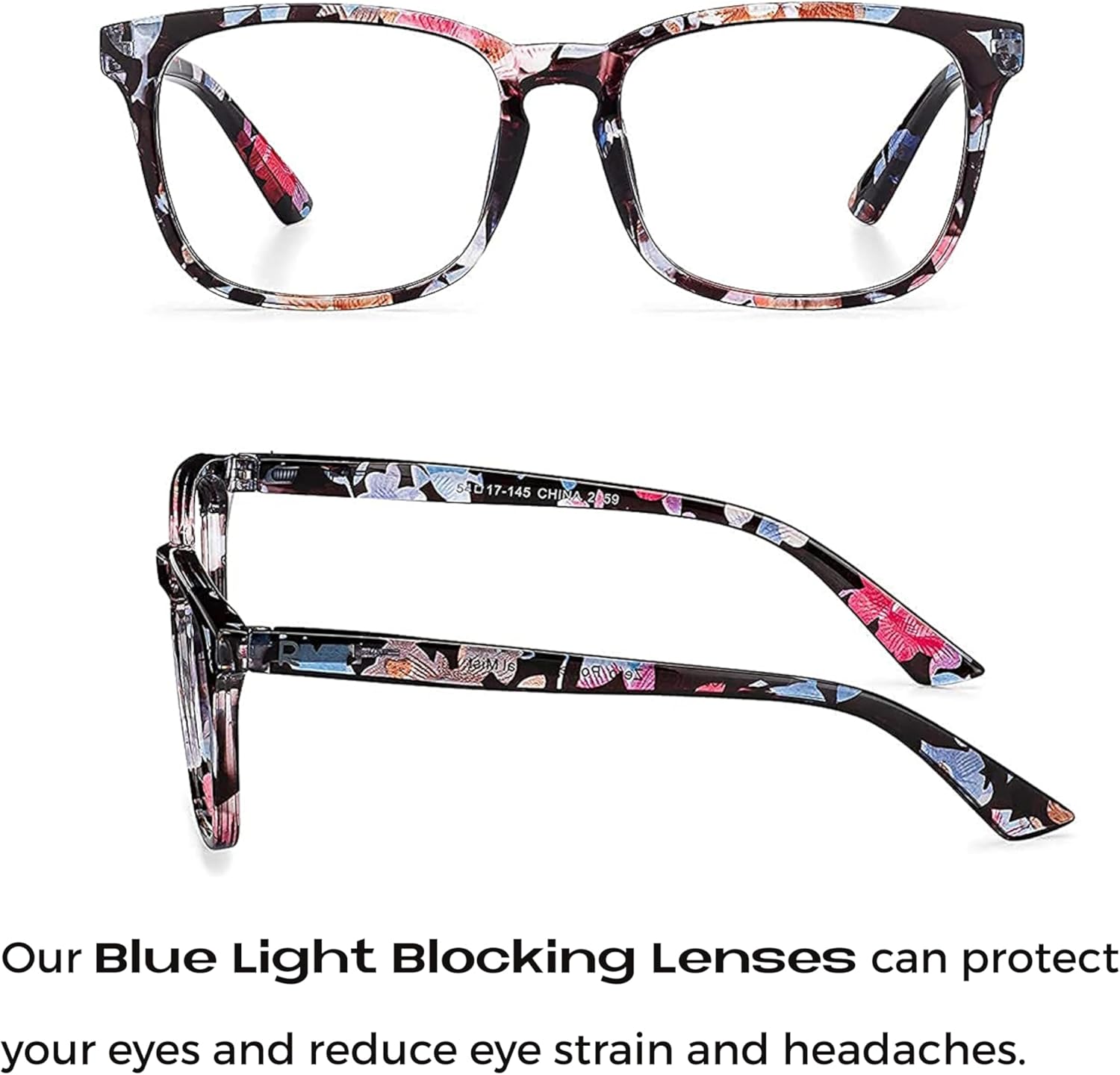 Readerest Blue Light Reading Glasses - Lightweight Computer Glasses w/Spring Hinges - UV Protection, Anti Glare & Eye Strain - Image 3