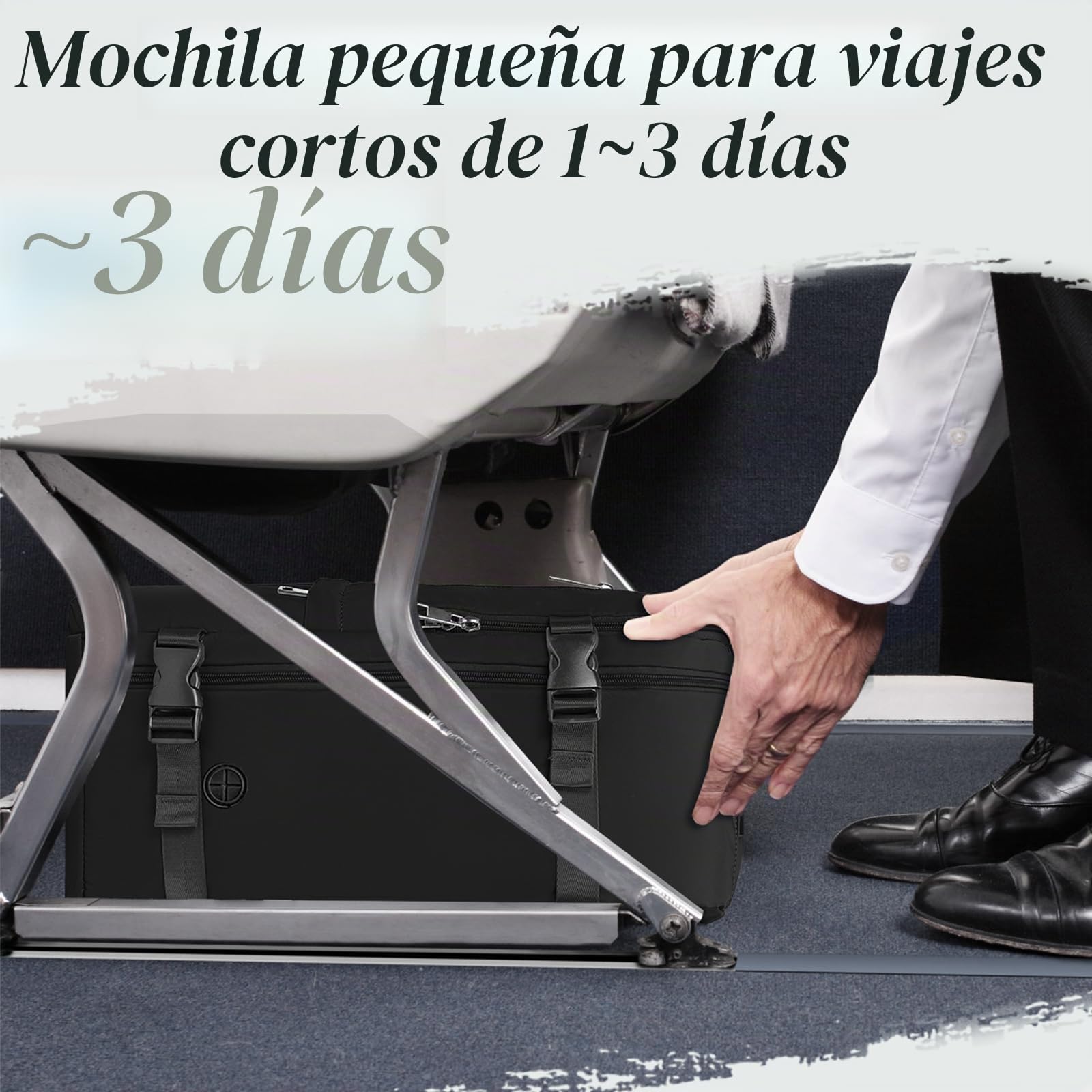 VMIKIV Mochila 40x30x20 para Ryanair 24L Mochila Viaje Cabina Avion 40x20x25 con Bolsillo Antirrobo Maleta 40x30x20 Equipaje de Mano Travel Backpack Hombre Mujer, Negro