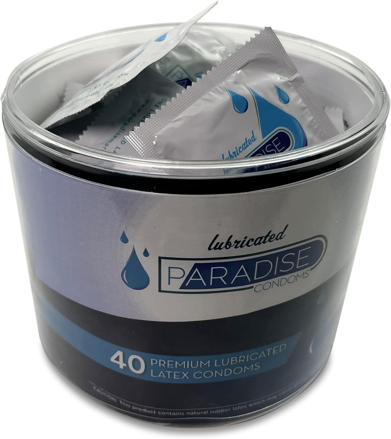 paradise lubricated condom One Glowing Pleasures Condoms - Box Of 3 by Paradise Marketing | Sex Toys main image 1