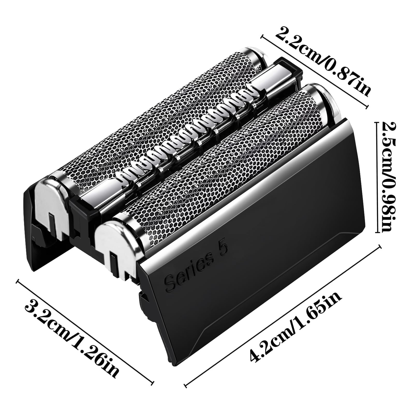 Elektrischer Scherkopf für Braun Serie 5,52B Kompatibel Mit Braun Series 5 Scherkopf,Schwarz Series 5 Elektrorasierkopf Ersatzteil geeignet，Ersatzklingen Folienkopf Zubehör für Rasierapparate (52B)