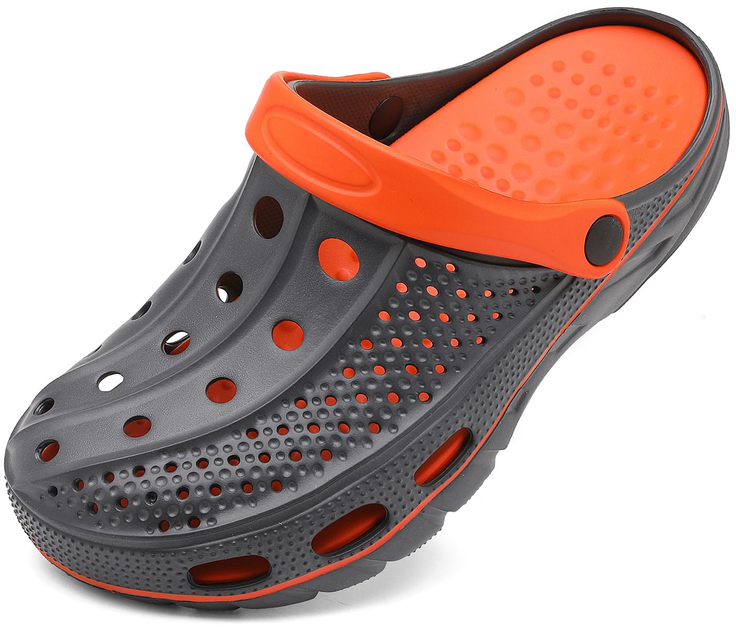 ChayChax Men's and Women's Arch Support Clogs Garden Shoes Slip-on Outdoor Beach Slippers with Removable Cushion Footbed