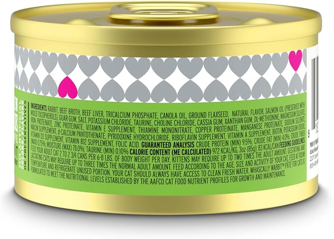 Comida húmeda para gatos Whascally Wabbit Pâté sabor conejo 4 latas miniatura 2