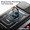 TheGiftKart Tough Armor Bumper Back Cover Case for Samsung Galaxy M51 | Sliding Camera Cover, Kickstand & Ring Holder | 360 Degree Protection Back Cover Case for Samsung Galaxy M51 (PC & TPU, Black) gallery image